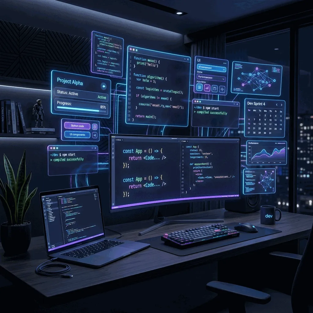Illustration representing Ankit Raj Maurya building software